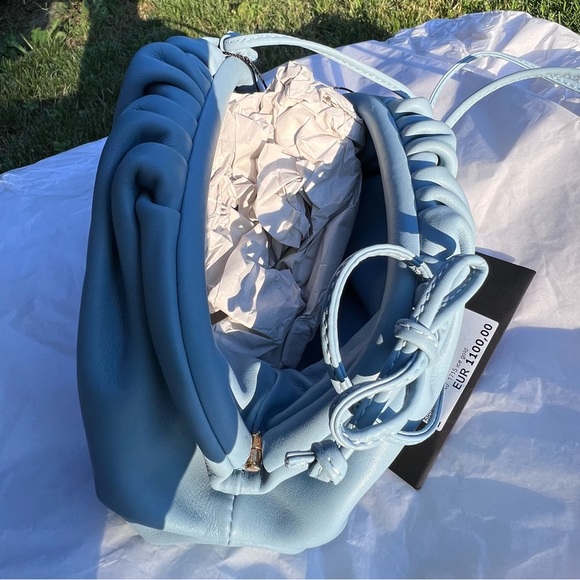 New never used authentic Bottega Venetia mini pouch bag - Blue - Picture 8 of 9